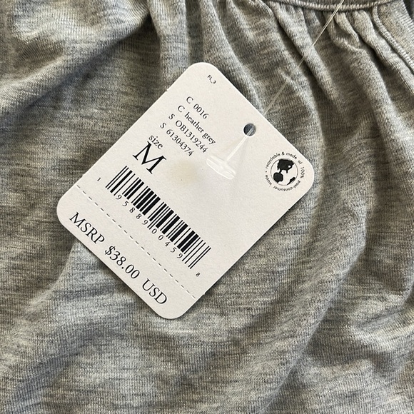 FREE PEOPLE Free to Be Heather Grey Cami Tank Size Medium. New with tags. - Picture 5 of 8